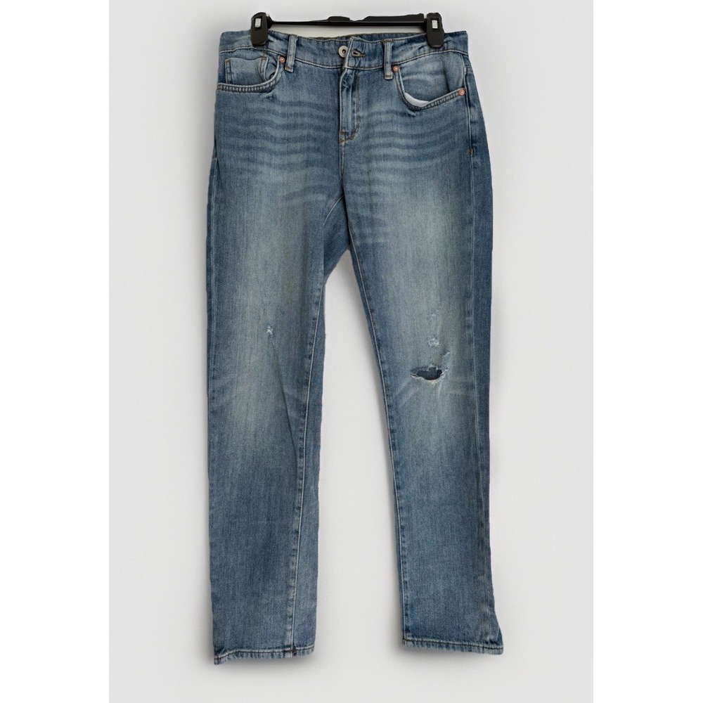 Anthropologie Pilcro Slim Boyfriend Jeans 29 100% Cotton Distressed Midrise Blue
